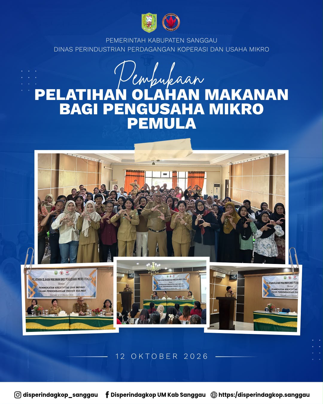 Disperindagkopum Kab. Sanggau Menggelar Kegiatan Pelatihan Olahan Makanan bagi Pengusaha Mikro Pemula